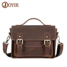 JOYIR 가죽 소형 메신저 가방 남성 여성 Satchel 어깨 Crossbody 빈티지 지갑 비즈니스 작업 여행