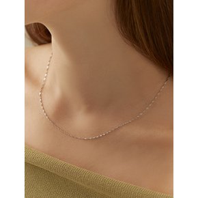 [연말 스페셜 6mm+10mm 진주귀걸이 증정][925 silver] Twist shining necklace