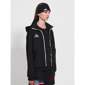Highneck Hood Vest_Black