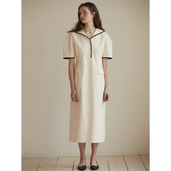 비뮤즈맨션 Sailor binding dress - Cream