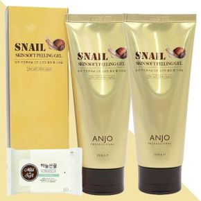 프로페셔날 스킨 소프트 필링 젤 스네일 180ml 2개(+하늘선물 물티슈 10매)