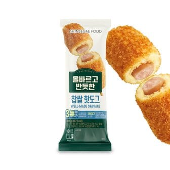 신세계푸드 (G)[신세계푸드]올바르고 반듯한 찹쌀 핫도그 80g x 15봉