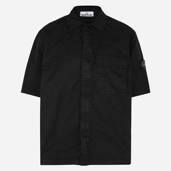 스톤아일랜드 [시흥점] 6S 1100025 S0A10 V0029 와펜 패치 원포켓 반팔 셔츠 블랙