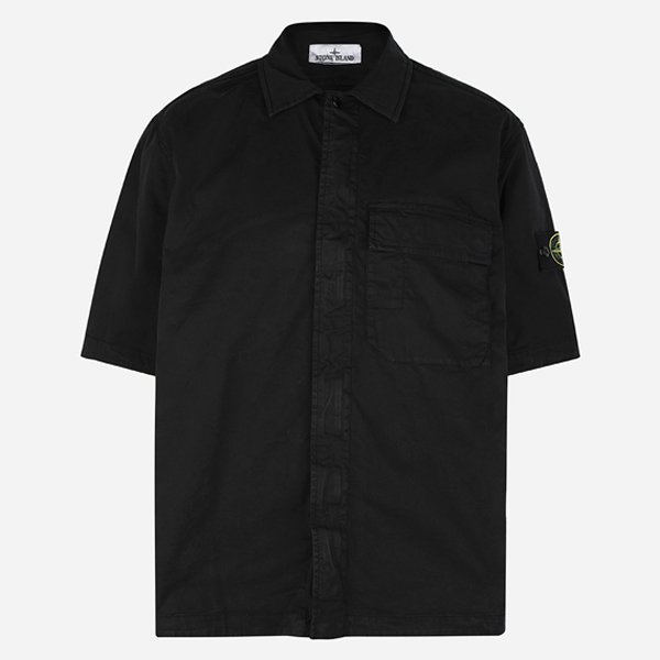 [시흥점] 6S 1100025 S0A10 V0029 와펜 패치 원포켓 반팔 셔츠 블랙