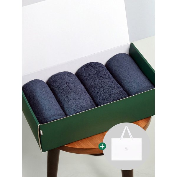 1퍼센테이지 데님 190g 30수 코마사 타올 4P 선물세트