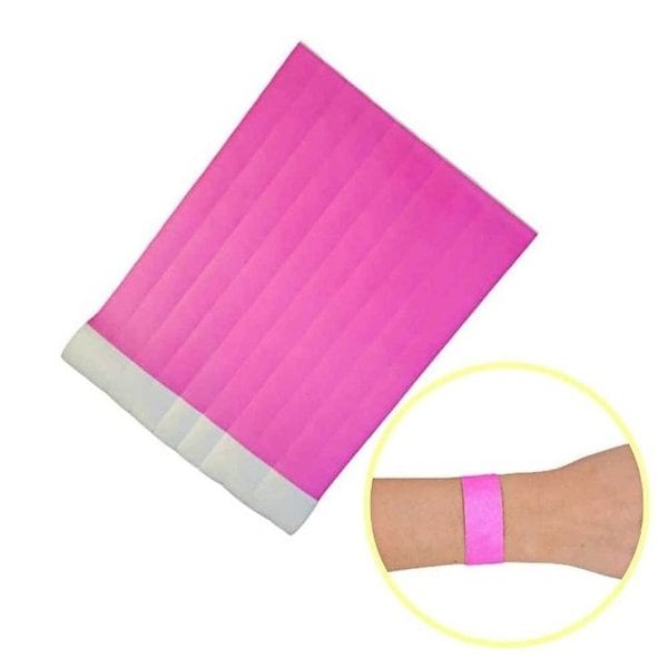 핑크 컬러 일회용 팔찌 클럽 입장용 패스팔찌 파티용 (WFHZNAT)