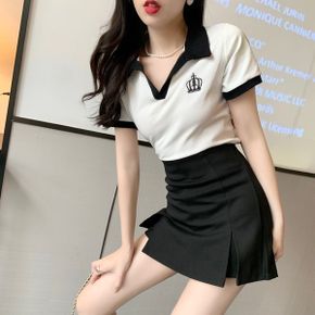 시크 왕관 자수 트임 니트 ST11948_P324586718