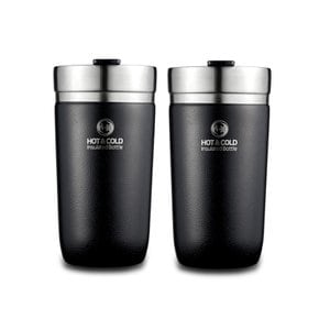 스텐 보온보냉 텀블러 480ml(블랙) 1+1