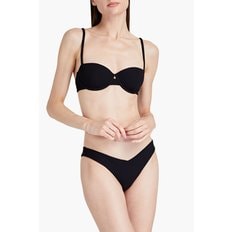 Chiara stretch-seersucker low-rise bikini briefs 블랙 1647597298366883