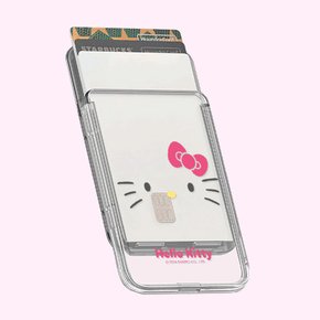 [Sanrio]산리오 큐티 투명 맥세이프 슬라이드 카드지갑 Magsafe card 3장 수납 네오디윰자석