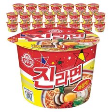 오뚜기 진라면컵 매운맛 진라면 컵라면 큰사발 사발면 110g 24개