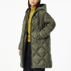 여 다이아퀼팅 롱 푸퍼 점퍼(KHAKI / BLACK)