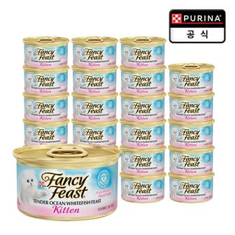  팬시피스트 화이트라벨 키튼 텐터 터키 85g x 24개