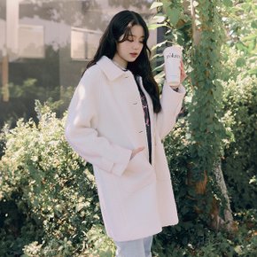 WOOL HALF COAT IVORY