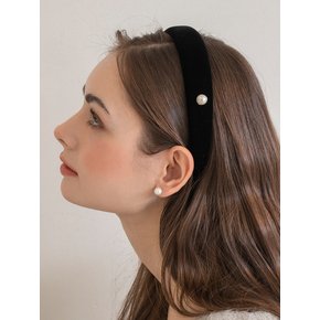 Single Pearl velvet hairband