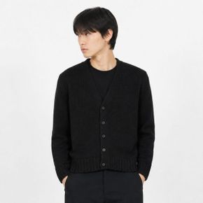 가디드 햄프 니트 가디건 - 블랙 S51HP0017M13100900