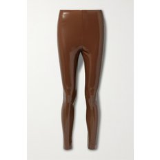 Faux Patent-leather Leggings 탠 브라운