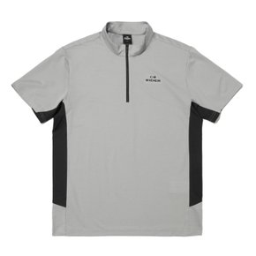 [부산점] [부산점] POP 멜란지 남성 반팔 짚업 티셔츠(DMM24284-C5)