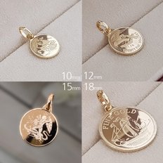 18K  엘리자베스 코인 팬던트 메달 12mm