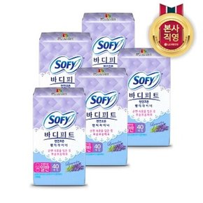 바디피트 천연코튼 팬티라이너 라벤더향 40P(일반) x 5팩