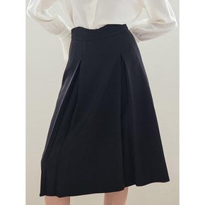 WED_Irregular high-waist skirt_BLACK