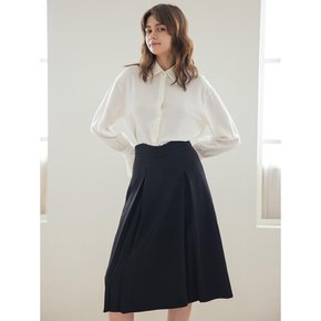 WED_Irregular high-waist skirt_BLACK