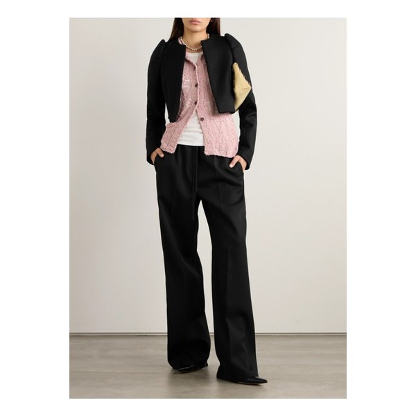 크롭 울 혼방 재킷 블랙 1647597343609192