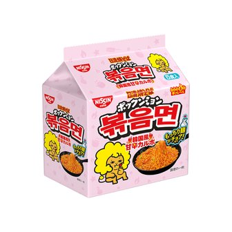  닛신 U.F.O. 야키소바 봉지라면 한국풍 까르보 볶음면 100g x5개 묶음