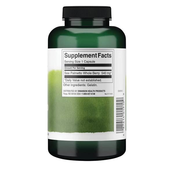 쏘팔메토 풀 스펙트럼 쏘팔매토 540mg 250캡슐