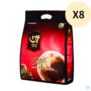 G7 커피 베트남 블랙 스틱 커피 사무실 2g 200개 X 8