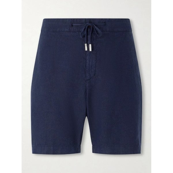 미스터 피 스트레이트 레그 가먼트 다이드 리넨 드로우스트링 버뮤다 쇼츠 46376663163002748