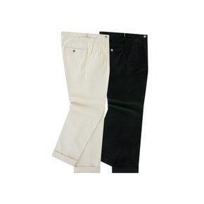 Corduroy adjust pants (Black)