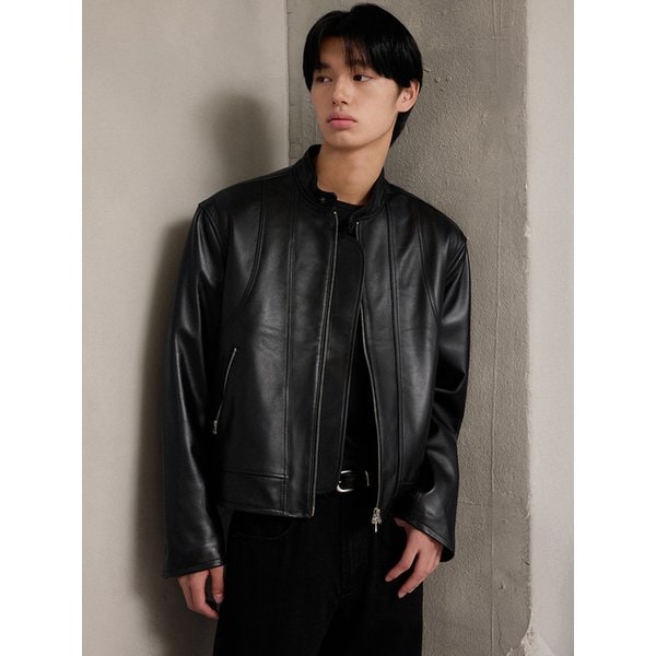 맨즈 램스킨 레이서 자켓 [BK]