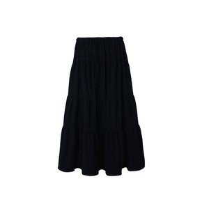 Check mix cancan skirt_black