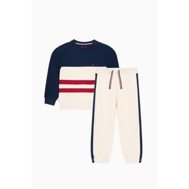 타미힐피거키즈 25년 S/S            T42F0NKO100BT1           컬러블록 스웨트 세트