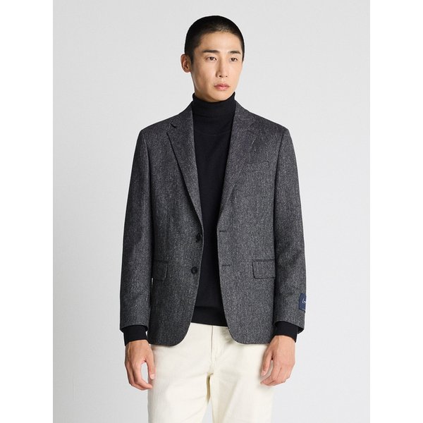 [BLACK] MARLANE 울혼방 데님라이크 자켓 블랙 (릴렉스핏)