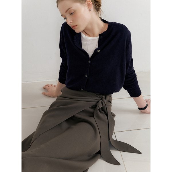 comos 1569 burdy wool wrap skirt (smoky khaki)