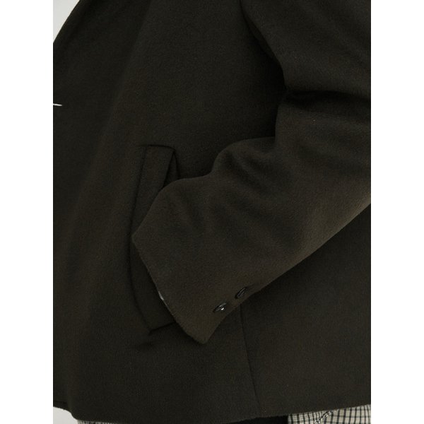 Warm wool blazer jacket (brown)
