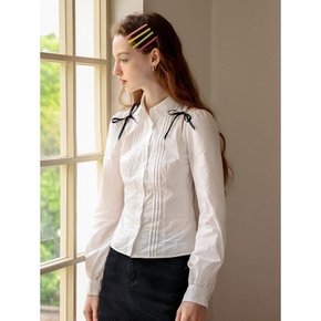 Cest_Shoulder slit ribbon point shirt