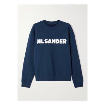 질샌더 프린트 코튼 저지 티셔츠 네이비 46376663162882841