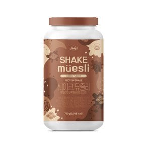 쉐이크 뮤즐리 식사대용 단백질 보충제 프로틴 파우더 초코맛 750g, 1통