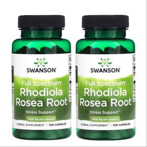 풀 스펙트럼 로디올라 로지아 루트 홍경천뿌리 추출물 400mg 100캡슐 X 2통