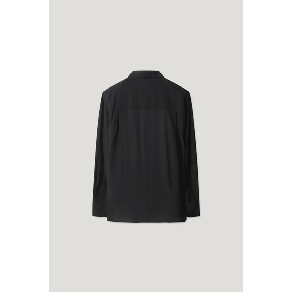 [여주점] [이로] 남성 RYLEESPE 실크 오버 셔츠 IRSFS24004BKX