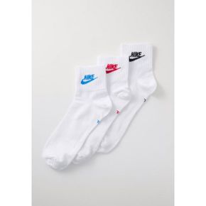 5062396 Nike EVERYDAY ESSENTIAL ANKLE UNI 3 PACK - Socks white/university red/light photo