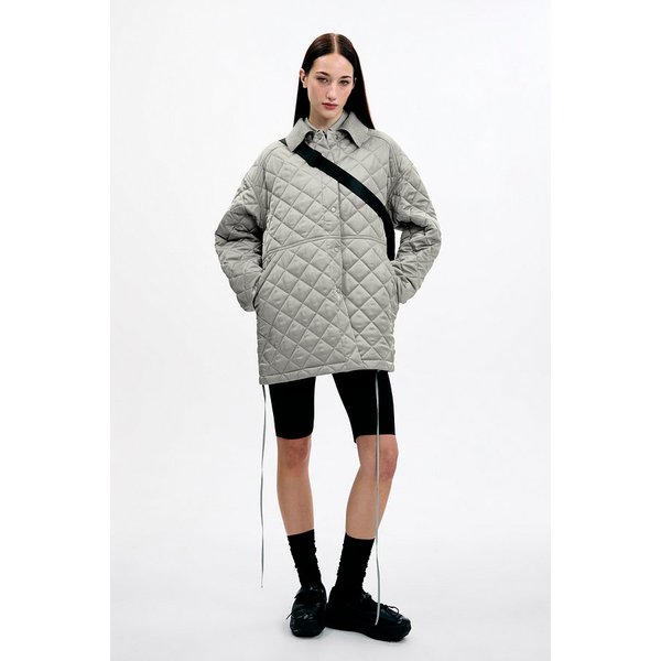 새틴 패딩 카라 자켓 J915401505081