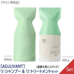 ADJUVANT 아쥬반 리 샴푸 600ml 리 트리트먼트 600g 세트 리필용