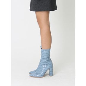 Barneys Croco Ankle Boots  blue