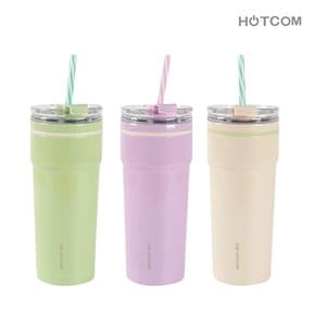 핫콤 파스텔 베이직텀블러 스테인리스 빨대보틀 550ml HCT-560