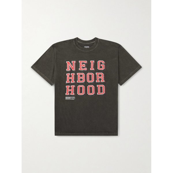 네이버후드 로고 프린트 코튼 저지 티셔츠 46376663162915506