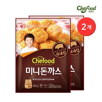 롯데푸드 롯데 쉐푸드 미니돈까스 380g 2개